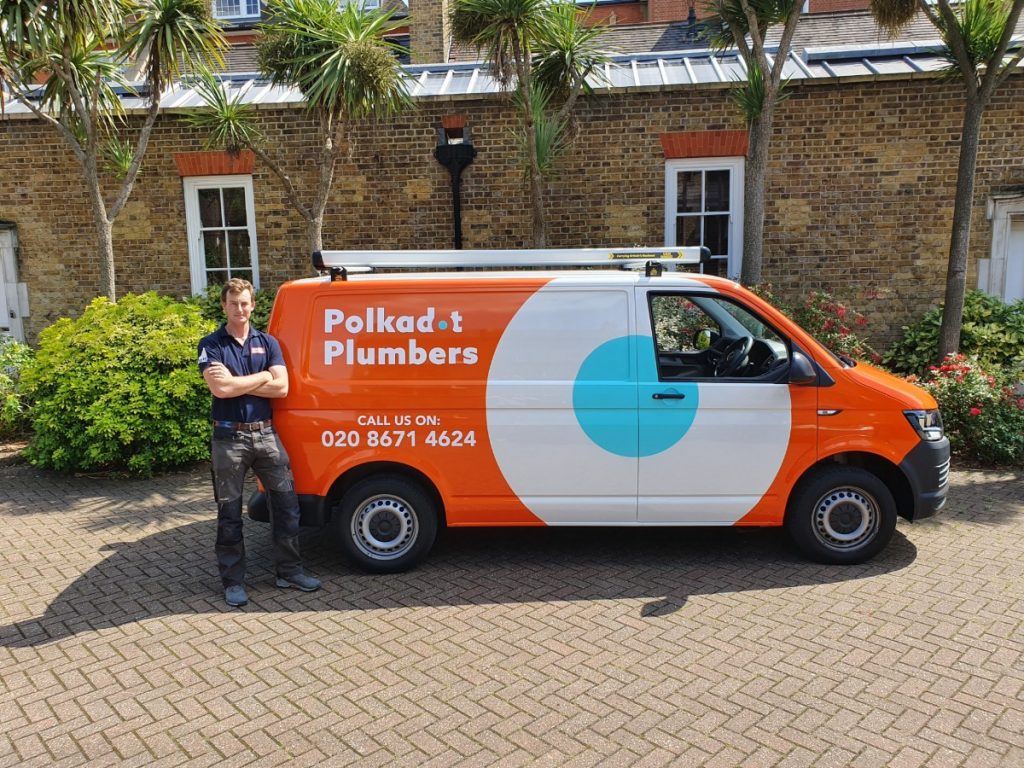 polkadot plumbers and van in Brixton